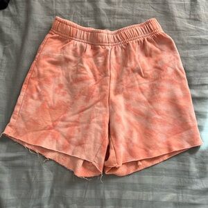 Acid Wash Blush Lounge Shorts